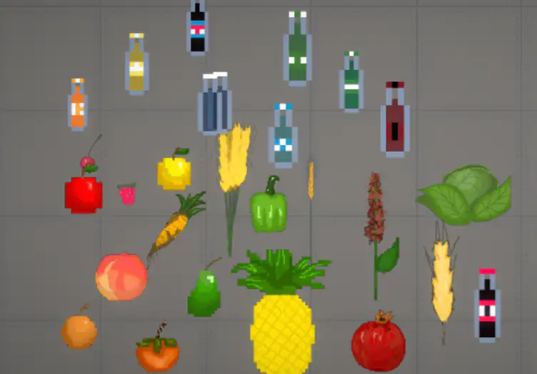 Vegetable and fruit drink for melon playground mods
