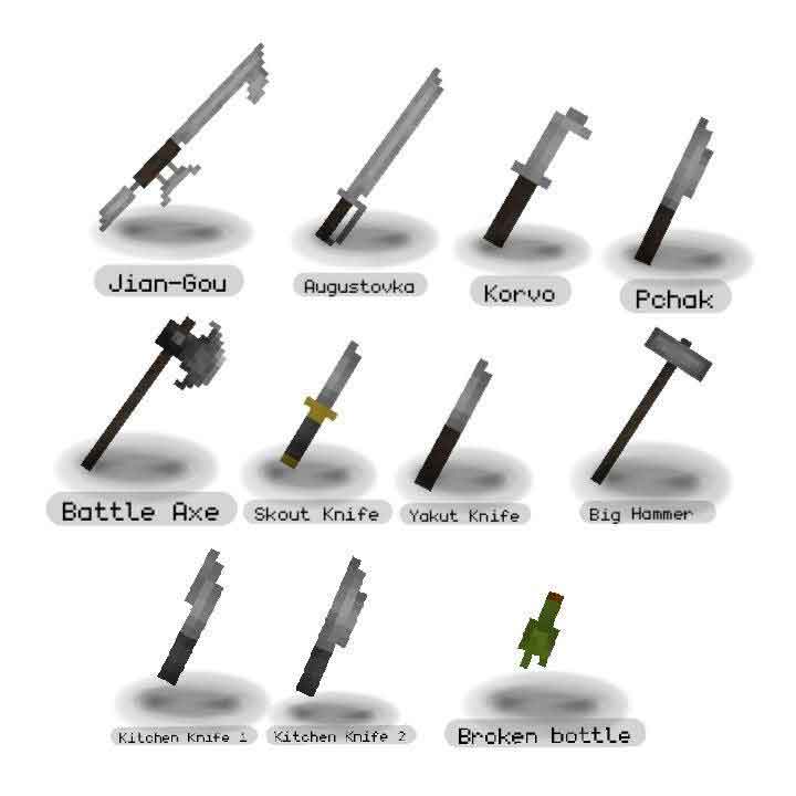 cold weapons for melon playground mods